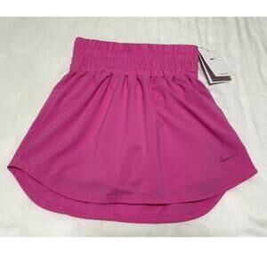 Womens Nike Dri- Fit One High-Waisted Skort Spandex Shorts Underneath Pink XS